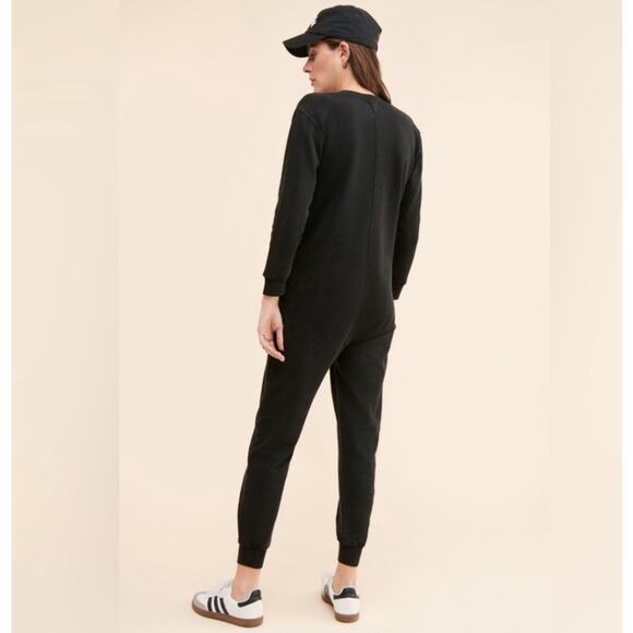 HATCH Adalyn Maternity Jumpsuit in Washed Black Size 2 - Picture 3 of 8